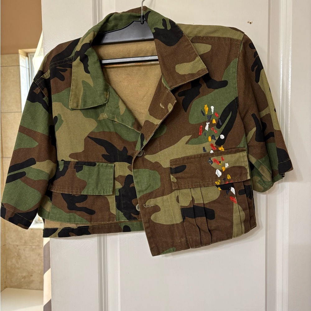 Camouflage Cropped Jacket
